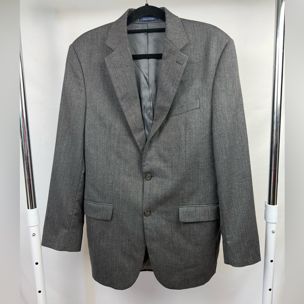 Ralph Lauren Gray Wool Blazer Sport Coat‎ 40L Made in Canada Dillard’s
